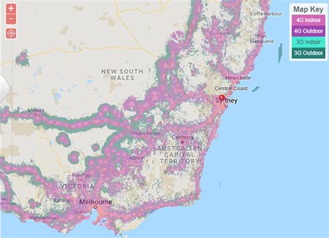 vodafone australia coverage map